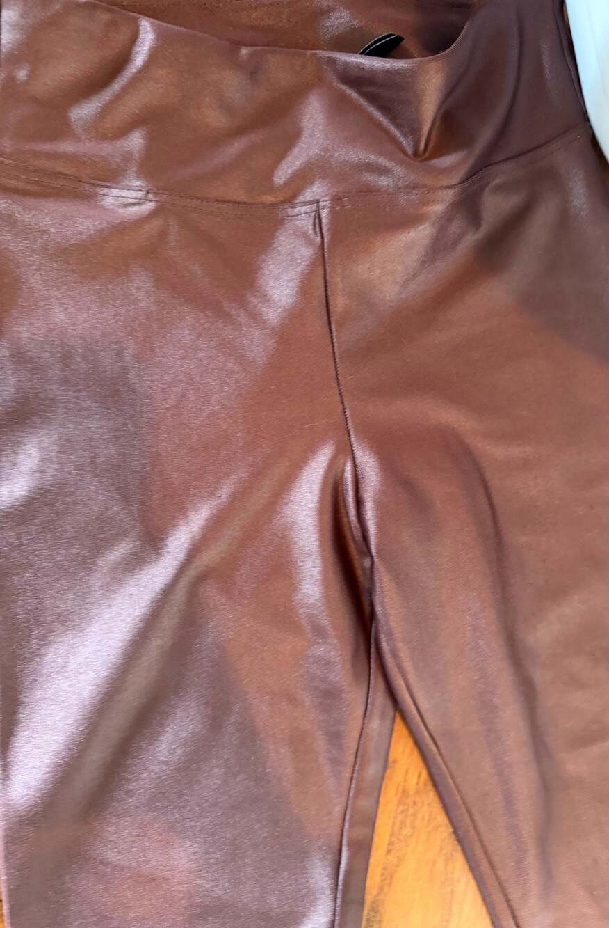 Koral Lustrous High Rise Shiny Liquid Leggings in Bronze - Picture 4 of 4